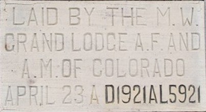 Weston Masonic Temple Cornerstone